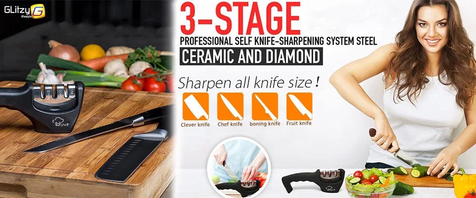 3-Stage Professional Knife Sharpener - Cook Supplies Online