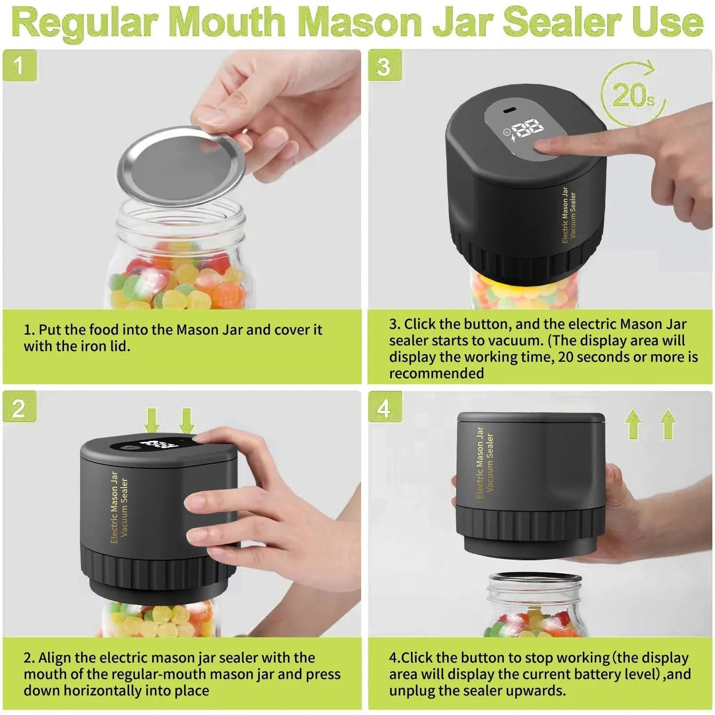 ﻿Electric Mason Jar Vacuum Sealer - Cook Supplies Online